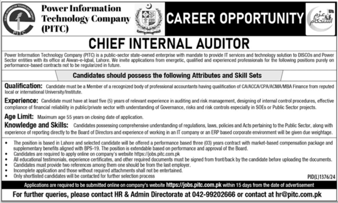 Power Information Technology Company PITC Jobs 2024 For Male & Female